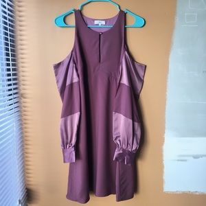 NSR Satin Cold Shoulder Dress